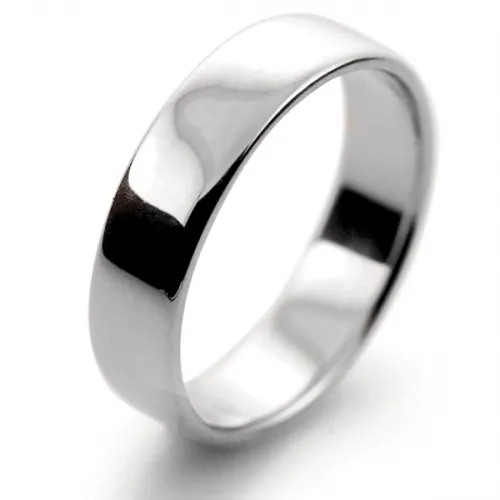 Slight or Soft Court Light - Palladium 5mm Wedding Ring